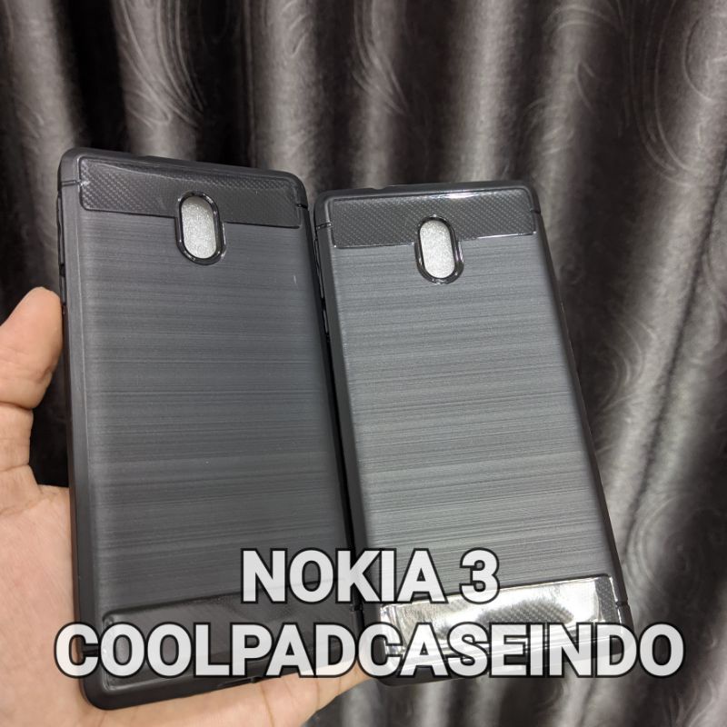 Silikon Soft Case Nokia 6 Nokia 5 Nokia 3 Black Carbon Hitam