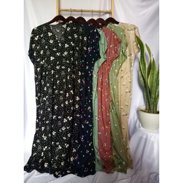 Daster Rayon Home Dress Kimono Panjang Busui