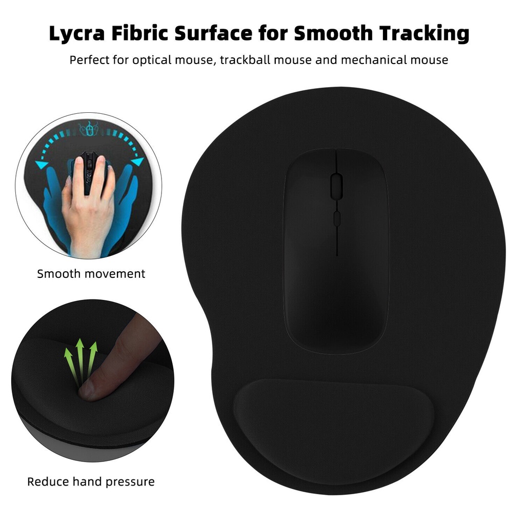 Mouse Pad Ergonomis Nyaman Anti Slip Dengan Bantalan Pergelangan Tangan Untuk Komputer / Laptop