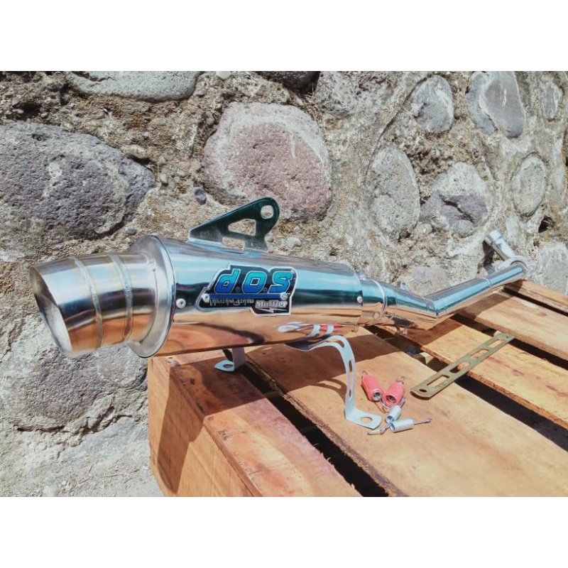 Knalpot DOS Muffler untuk Honda Supra fit/Astrea grand/Supra lama