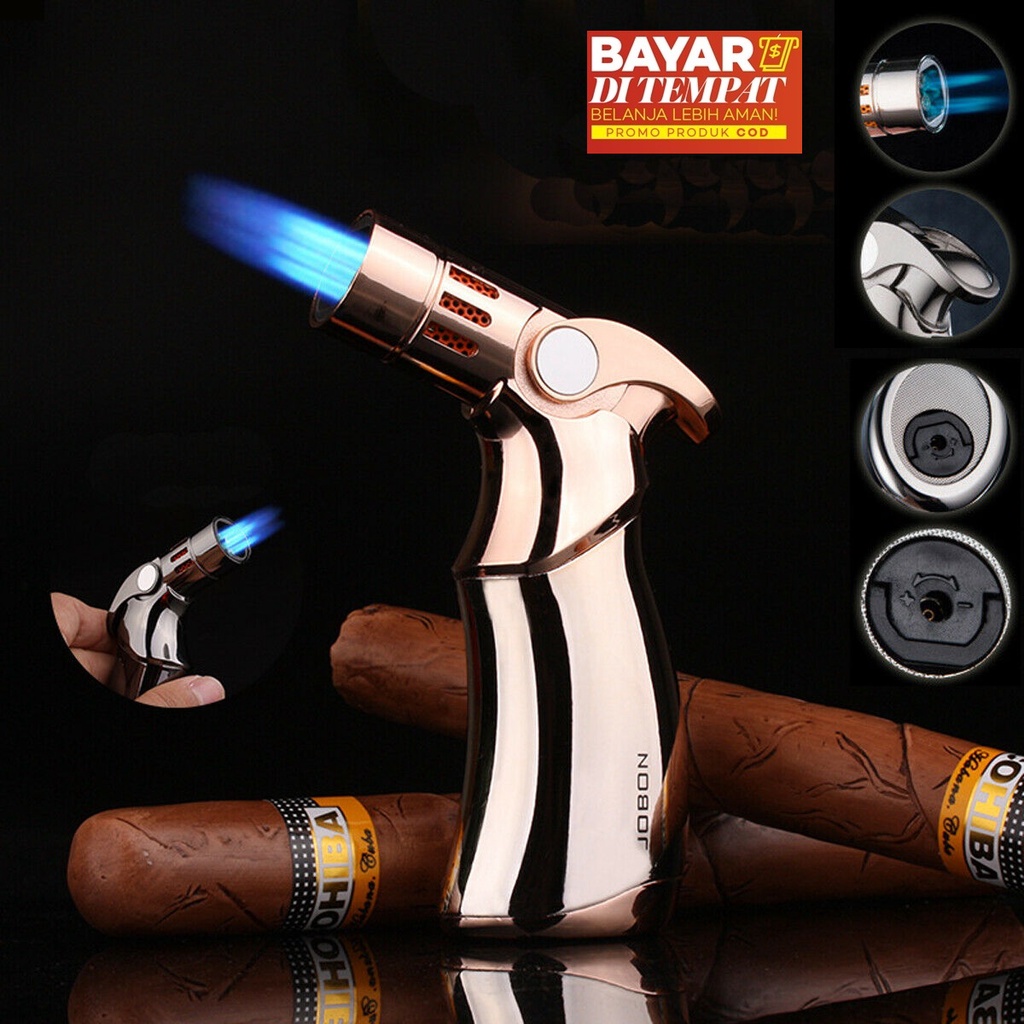 JOBON Korek Api Torch Lighter 4 Jet Flame Baking BBQ Welding Refill Gas Butane