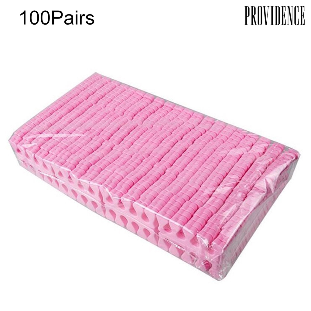 Providence 100Pairs/Set Soft Toe Separators Anti-Scratch Sponge Pedicure Toe Bulk Nail Art Finger Stretcher for Adult