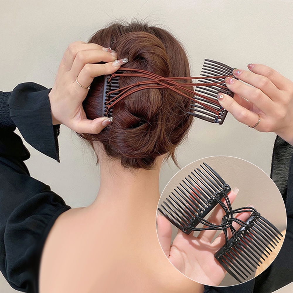 Bando Sisir Rambut Warna Hitam Untuk Aksesoris Wanita