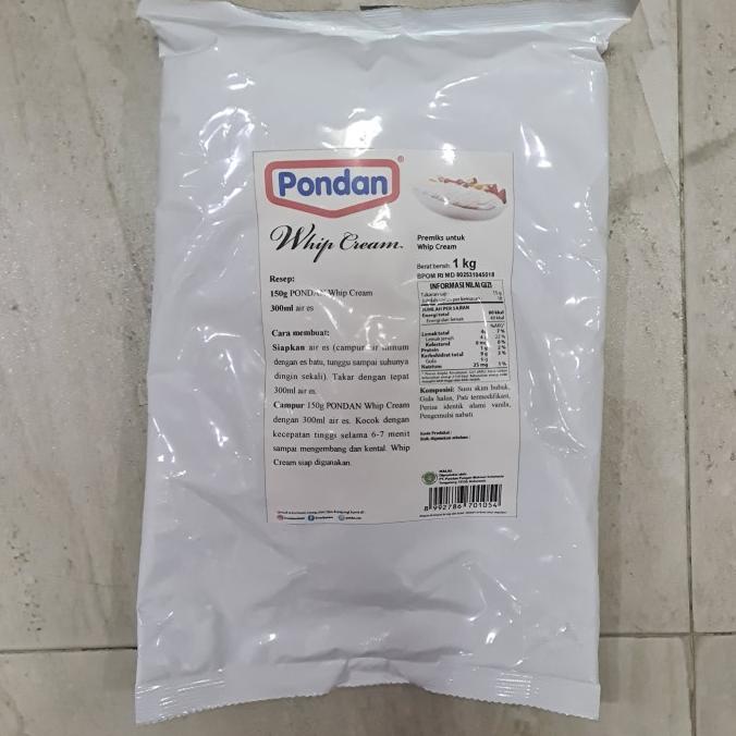 

PONDAN Whip Cream / Whipping Cream bubuk kiloan Bulky 800gr