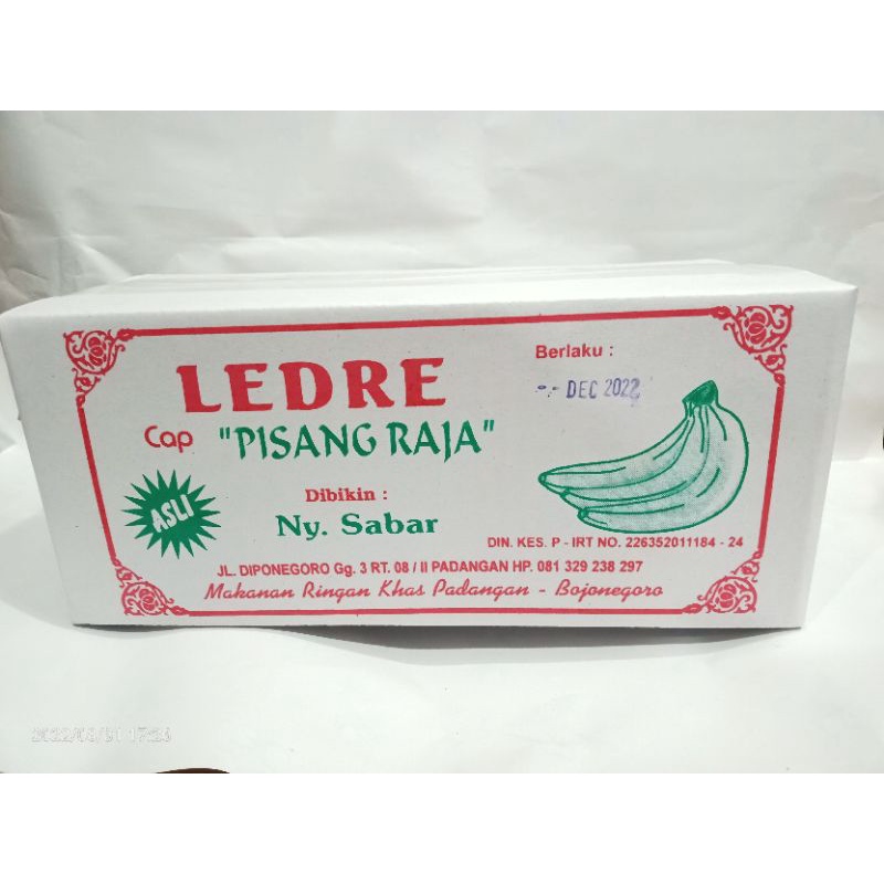 

Cemilan Snack Ledre pisang raja makanan ringan khas padangan