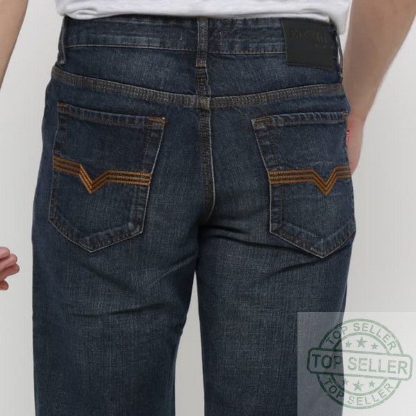 (Celana Murah) Edwin Celana Jeans EDW 512-27-ECO Regular Fit Pria Panjang Biru Tua - Biru, 30 |DXT