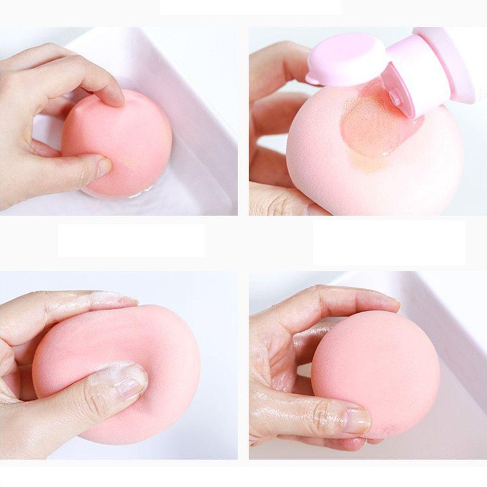 R-flower Puff Kosmetik Soft Beauty Peach Shape Puff Spons