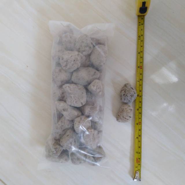 Pumice pumis batu apung rumah bakteri  media filter aquarium aquascape kolam air laut kemasan 1liter