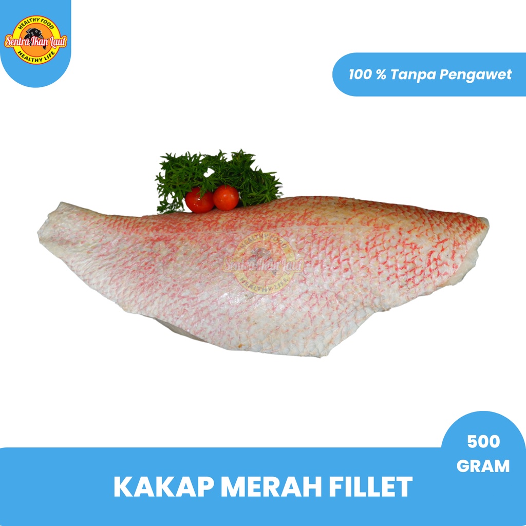 

Ikan Kakap Fillet Merah Red Snapper Premium Skin on 500 Gram