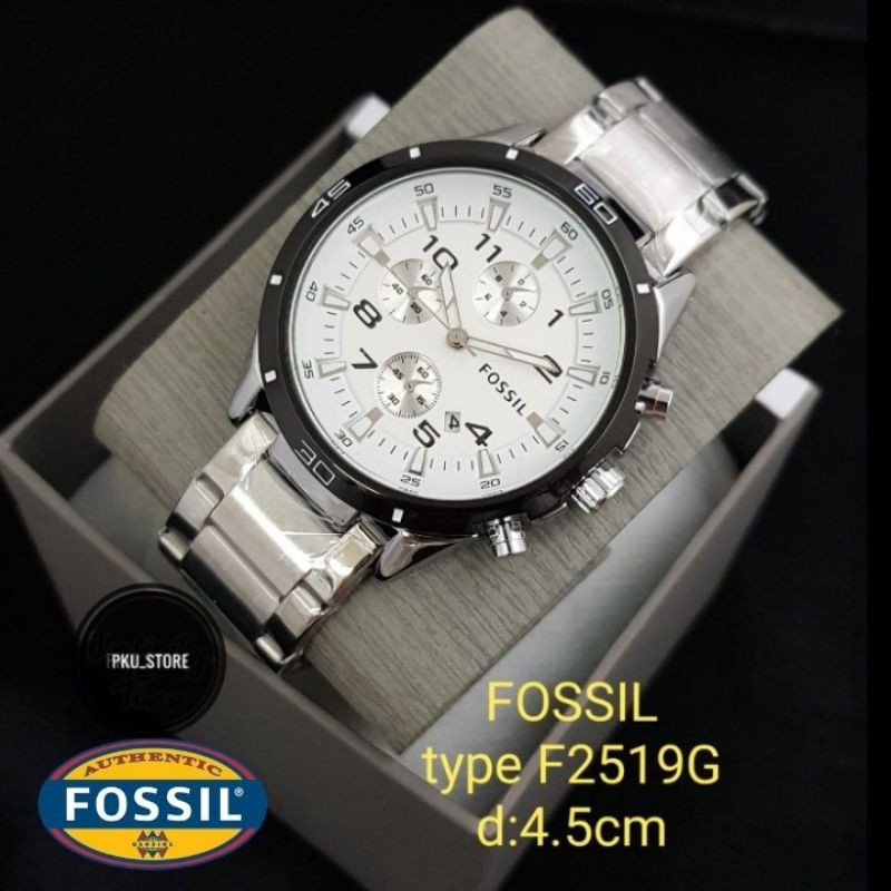 Jam Tangan Cowok FS2519G Authentic Tanggal Aktif Rantai Stainless