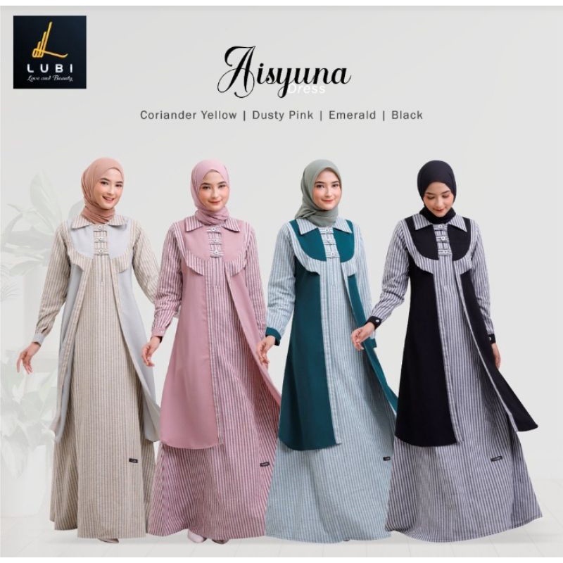 COD Gamis Lubi Aisyuna / Gamis Lubi terbaru /Gamis remaja