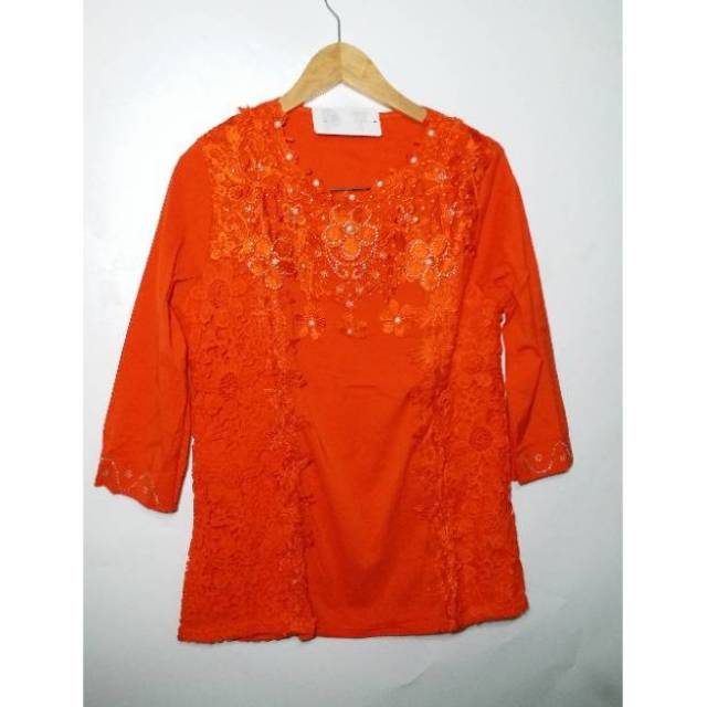 Atasan bangkok Blus katun stretch mix brokat impor/ atasan blouse allsize XL-XXL