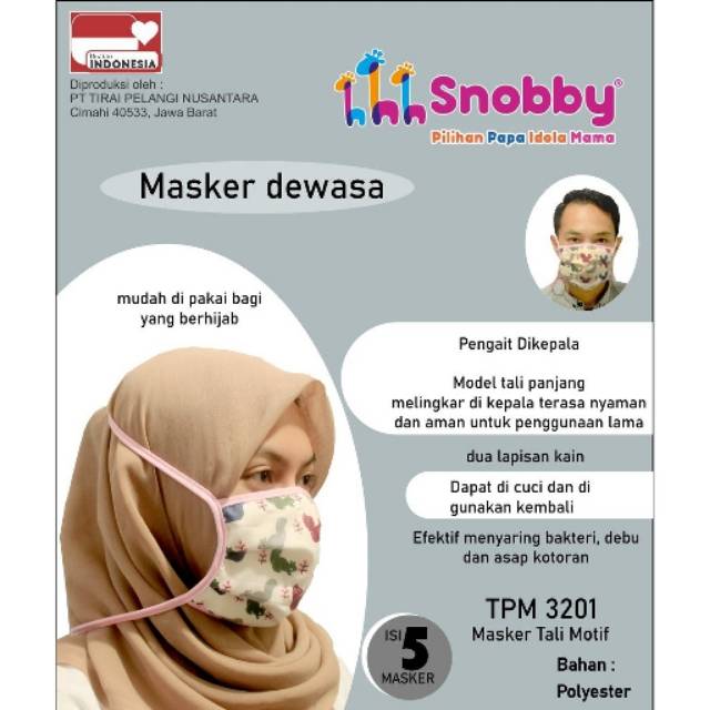 Snobby Masker Kain Tali Motif 2 Lapis TPM3201