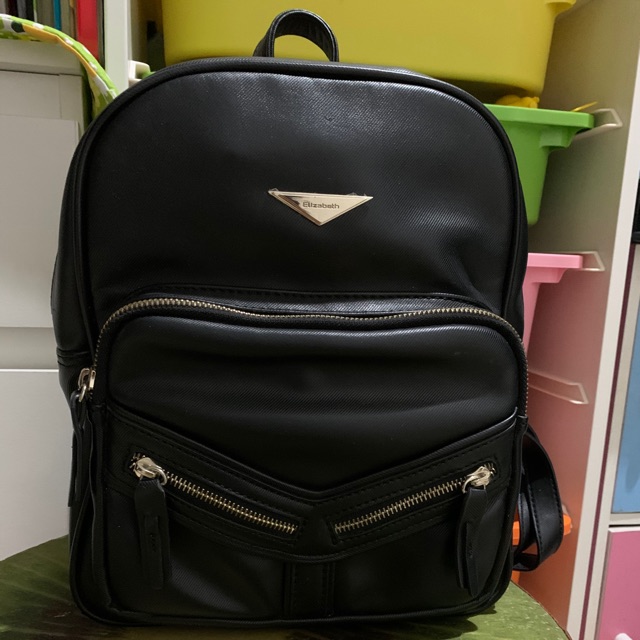 Tas Ransel Original Elizabeth Hitam pekat Tas Ransel Preloved Elizabeth