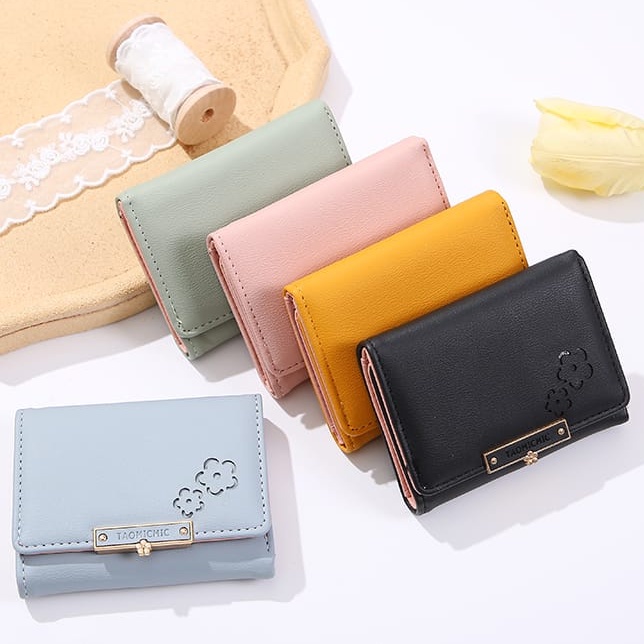 TASBLUE Dompet wanita mini lipat pendek premium impor gaya Korea D235 Dompet Kartu Wanita Fashion Wanita Lipat Dompet Lady Wallet Fashion Korea