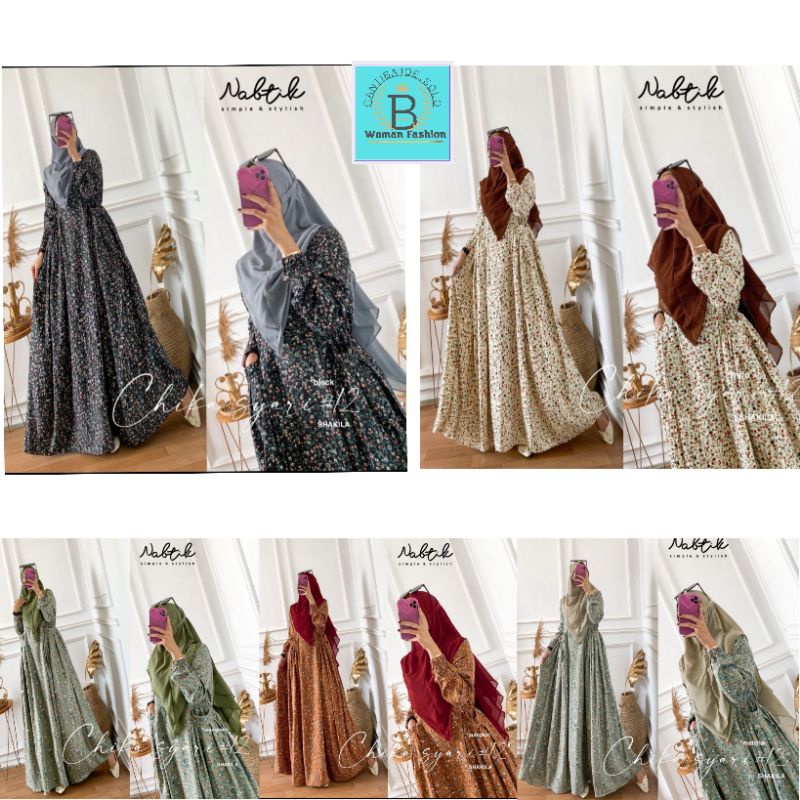 [READY STOCK] GAMIS CIKA SYAR'I #12 ORIGINAL BY NABTIK DRESS CANTIK PREMIUM