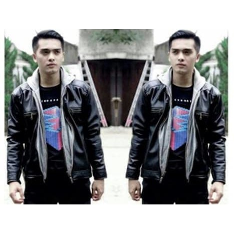 Jaket Pria Hoodie semi kulit GGS murah