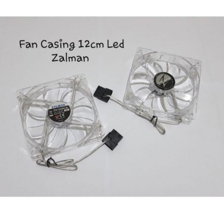 [ NEW DROP ] FAN CPU MOLEX Transparan Cooling fan blue led 12 cm fan casing merk zalman tanpa bonus