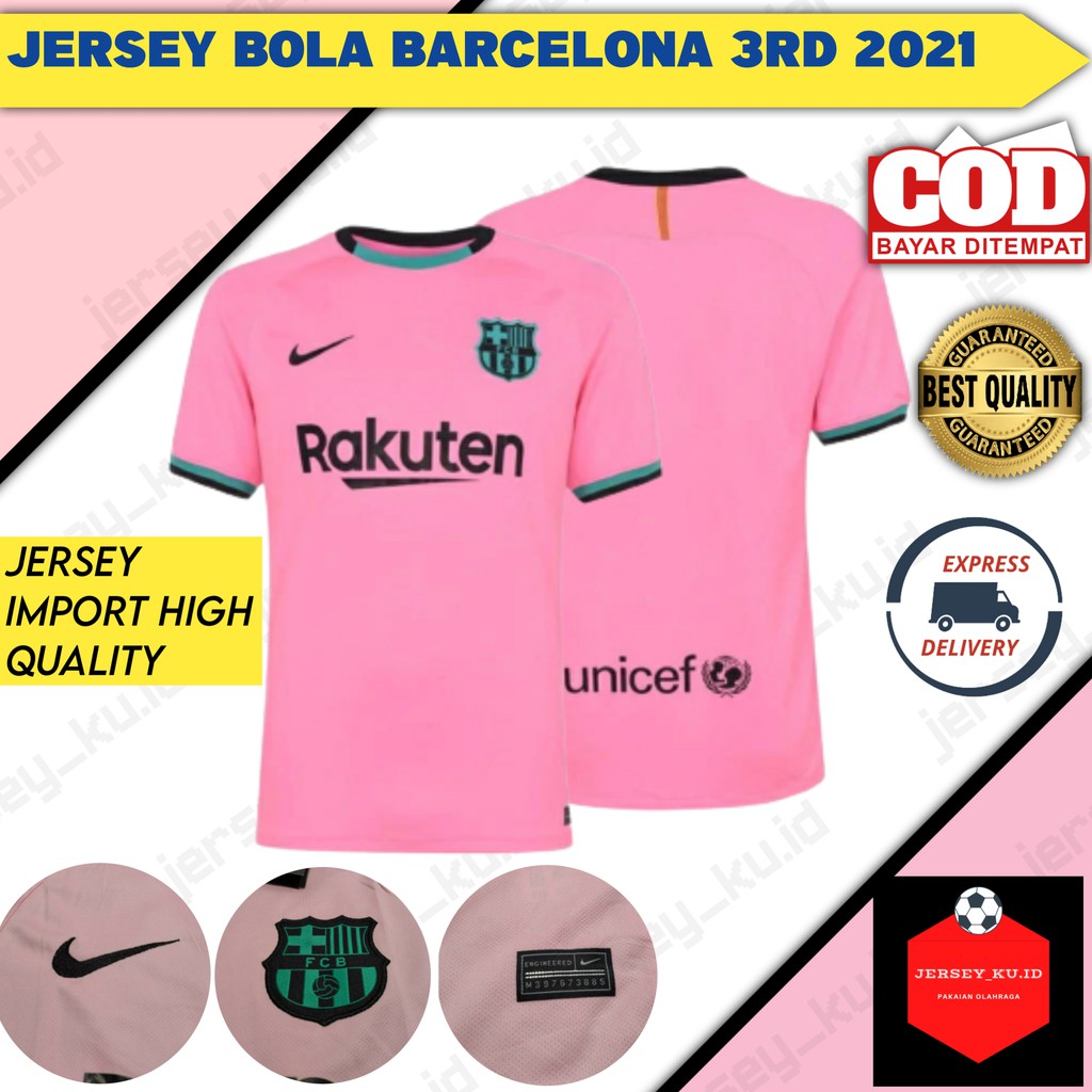 Baju Bola Dewasa/Jersey Barcelona 3rd/Jersey Barca 3rd 2020/2021 Jersey Bola Grade Ori Import