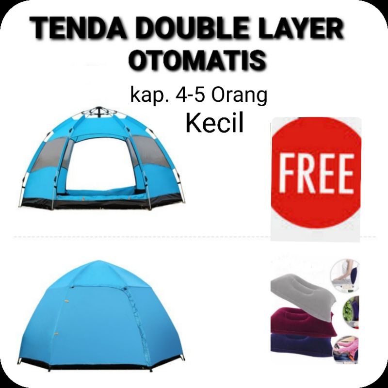 Tenda Camping Otomatis 4-5 Orang Double Layer 05