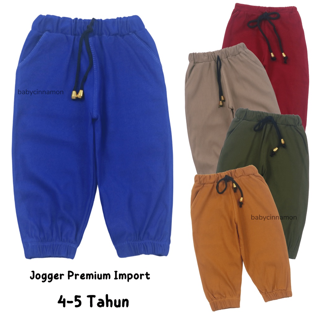 Jogger Premium Polos Uk. 4-5 Tahun / Joger Denim Anak Laki Perempuan Pants Panjang Jeans Polos