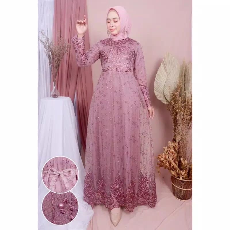 Broklat gamis Kondangan laila Kondangan Gamis Wanita Brukat Remaja Terbaru Dress Bridesmaid Maxy Jum