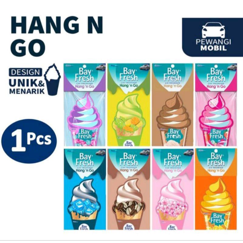 Bayfresh Hang n Go Vanilla Pengharum Ruangan Gantung Pengharum Mobil