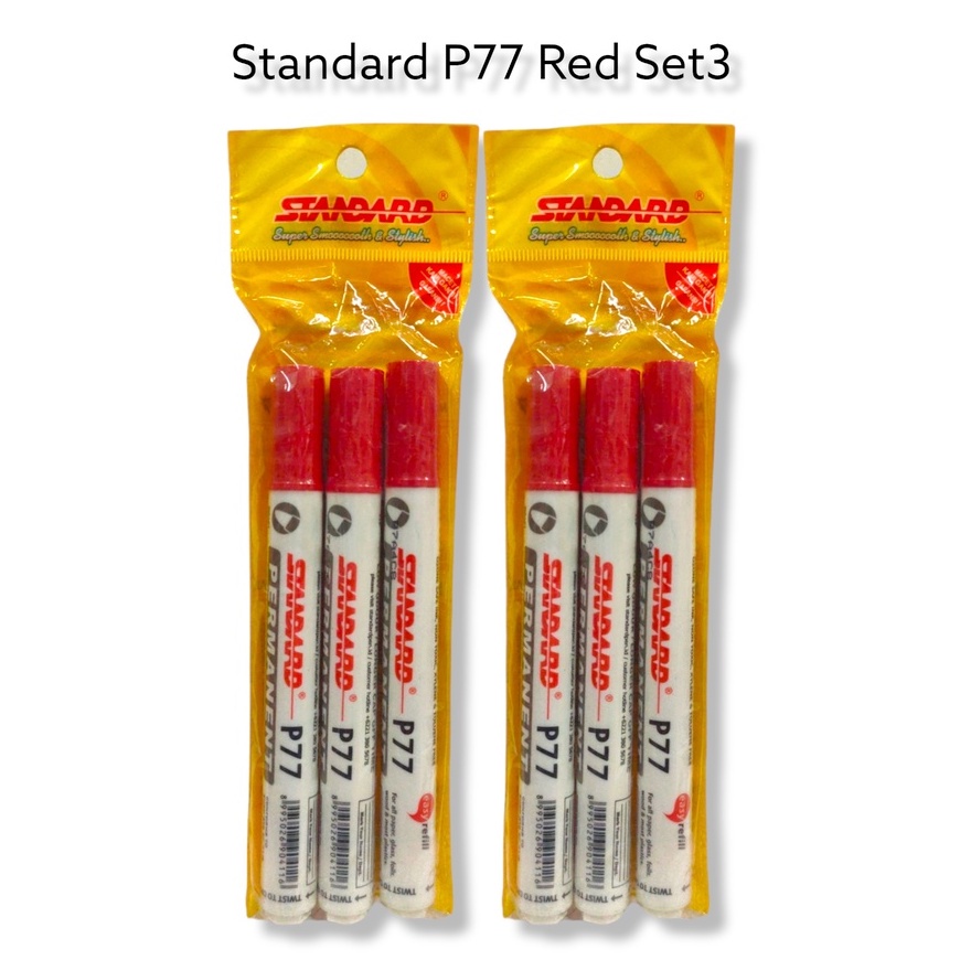 

Spidol Permanent Marker P77 Standard Permanent Marker Standar Tinta Merah Set 3 –SHAGB