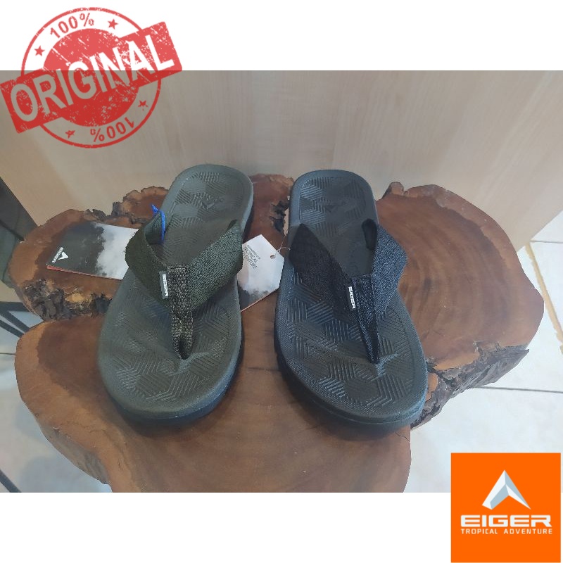 EIGER1989 SENDAL BHARDEV PINCH SOLE BLACK SANDAL PRIA WANITA 910005776/5824 ORIGINAL