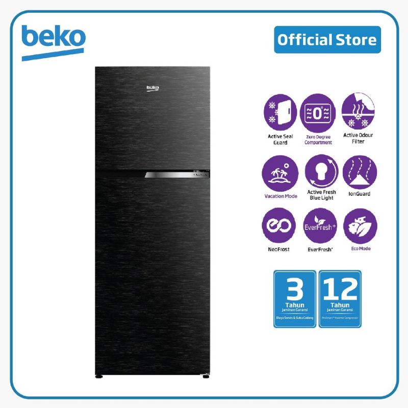 BEKO KULKAS 2PINTU INVERTER 270L RDNT271I50VZBW
