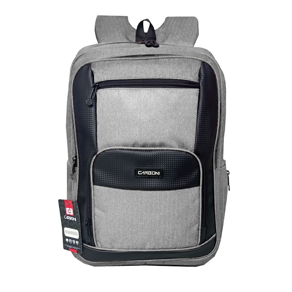 Backpack Carboni Make My Day Tas Ransel Original AA OOO3 GREY Tas Sekolah SD/ SMP Urban Style Casual pria wanita + FRE Raincofer