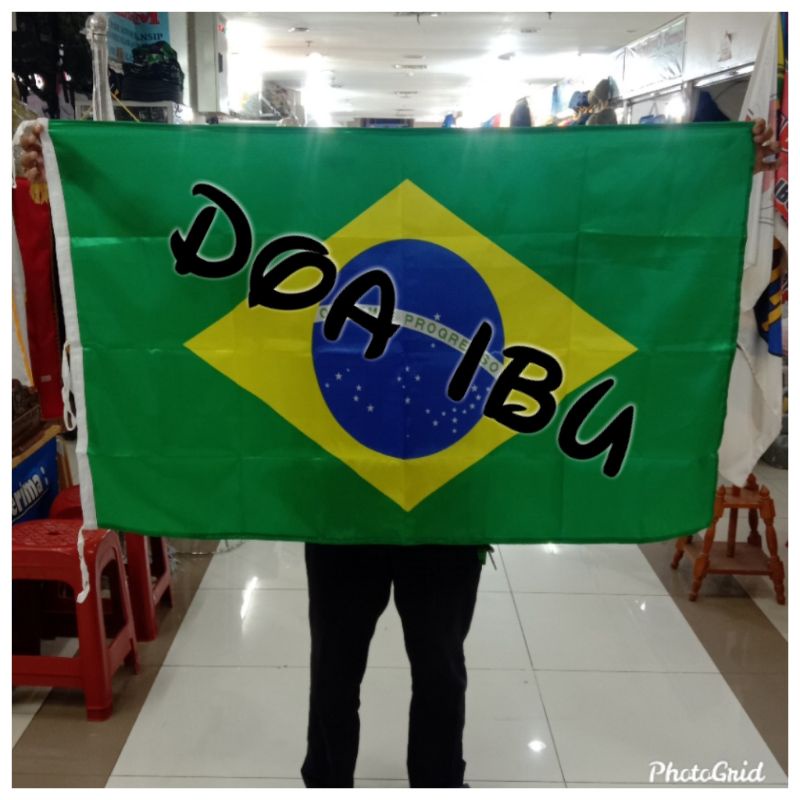 

best seller bendera BRAZIL bahan satin 90x135