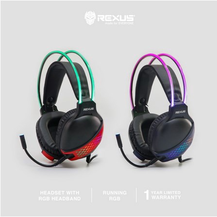 ITSTORE Rexus Headset Gaming Vonix F88 With RGB Headband LED RGB Garansi ResMI 1 Tahun Headphone