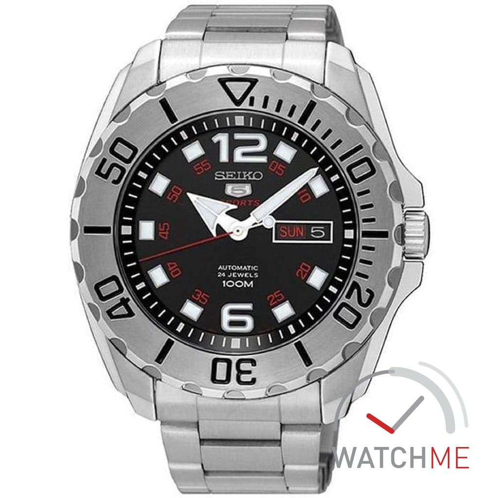 Jam Tangan Seiko 5 SRPB33K1 Automatic Baby Monster Black Dial 100m Stainless Steel Original Garansi