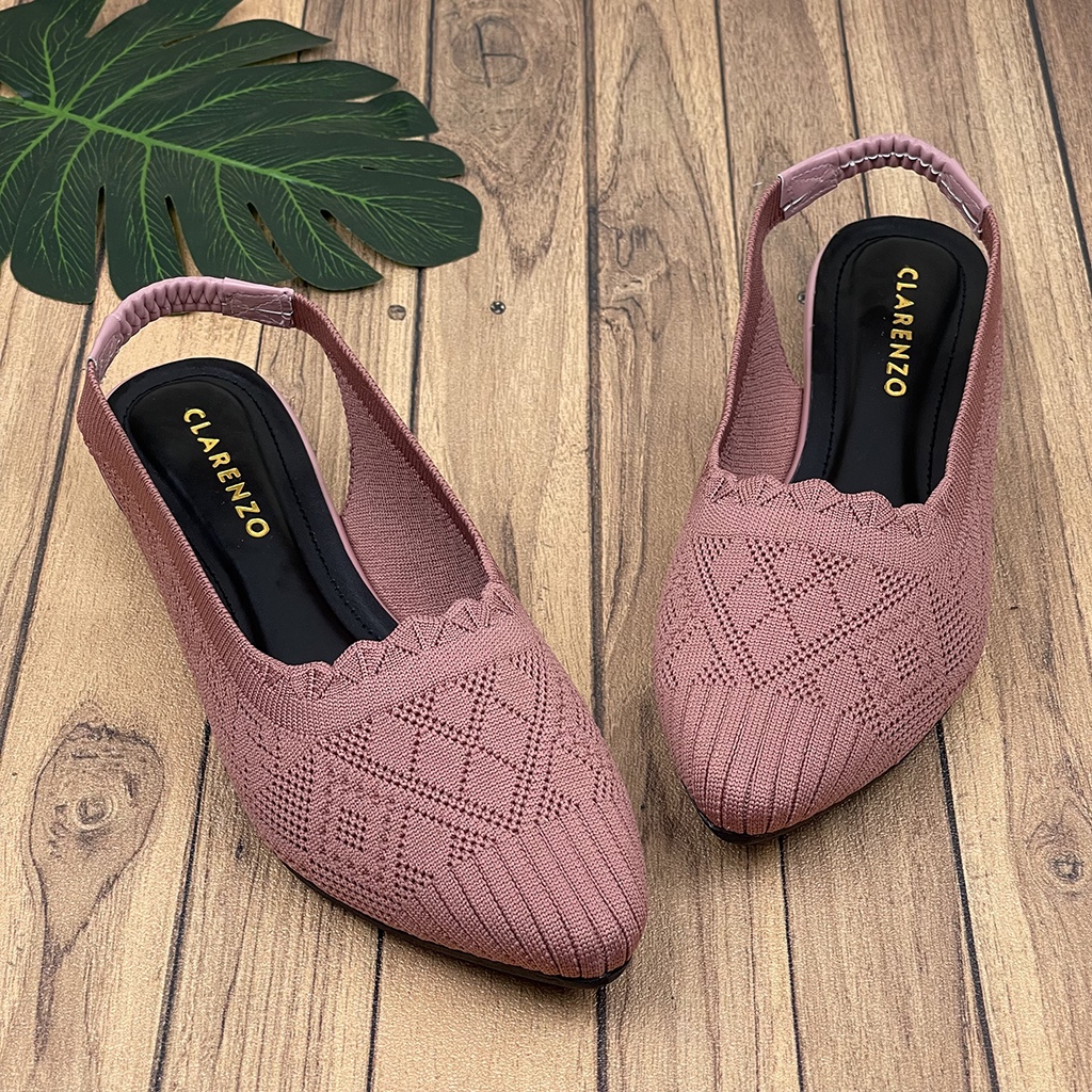 Sepatu Wulan Flat wanita Rajut synthetic rubber DB02 ~ Clarenzo