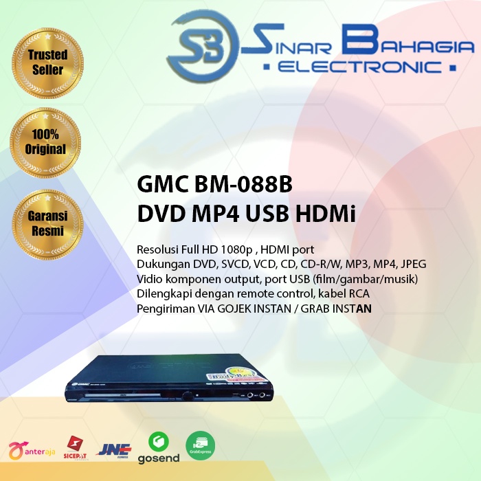 GMC BM-088B DVD MP4 USB HDMi (NEW) (KHUSUS BANDUNG )