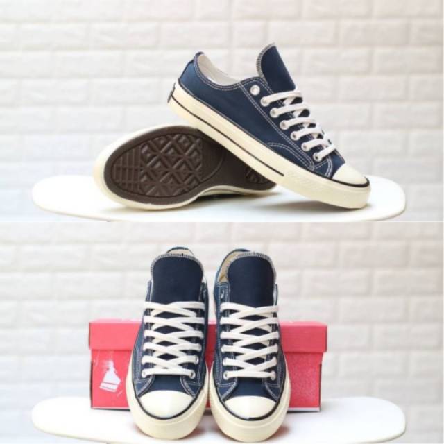 Sepatu Converse Chuck Taylor All Star 1970s 70s Low Midnight Navy Blue Egret BNIB Original Premium
