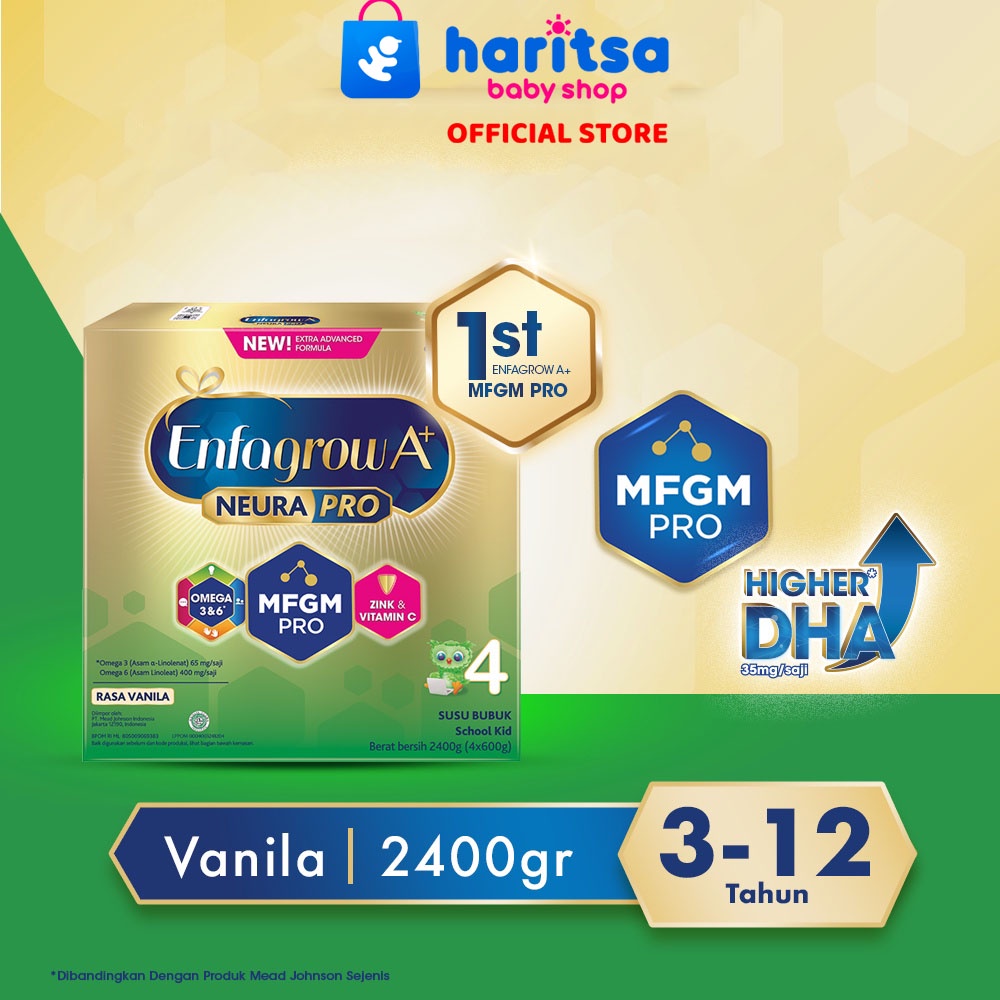 Enfagrow A+ 4 Vanila 2400 gr - Susu Formula Pertumbuhan Anak