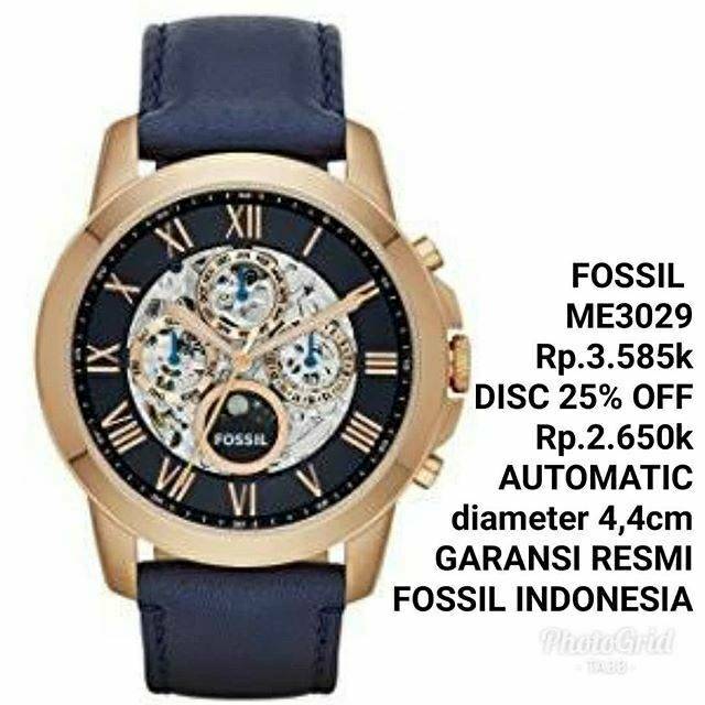 FOSSIL ME3029 ORIGINAL-MATIC-GARANSI RESMI