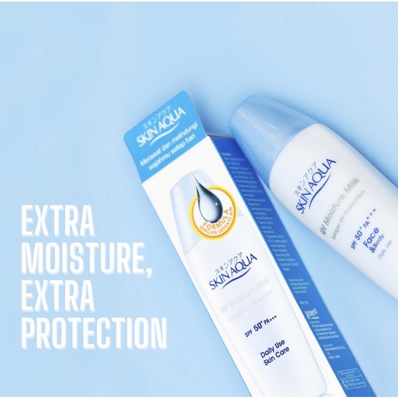 SKIN AQUA - Sunscreen UV Moisture Milk SPF 50+ PA+++ Sun Screen Wajah, Tabir Surya