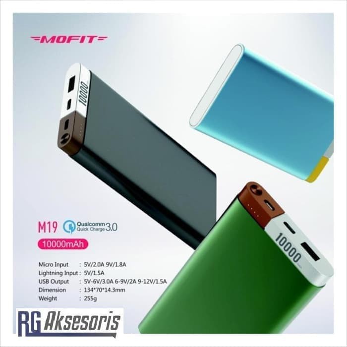 Powerbank MOFIT M19 10000MAH FAST CHARGING QUALCOMM 30 BY VEGER