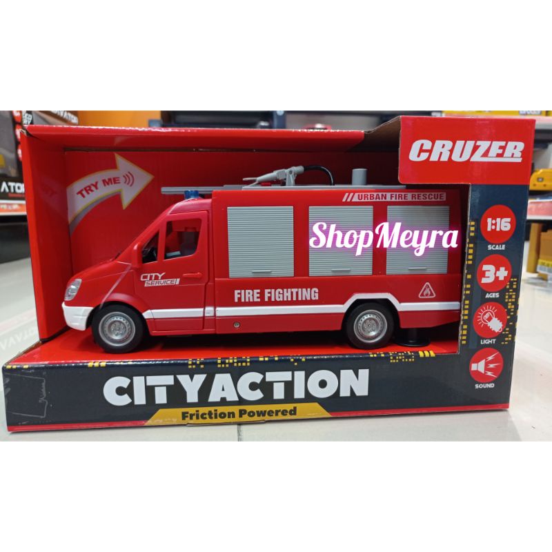 Mainan Mobil Fire Rescue Ambulance Cruzer City Action