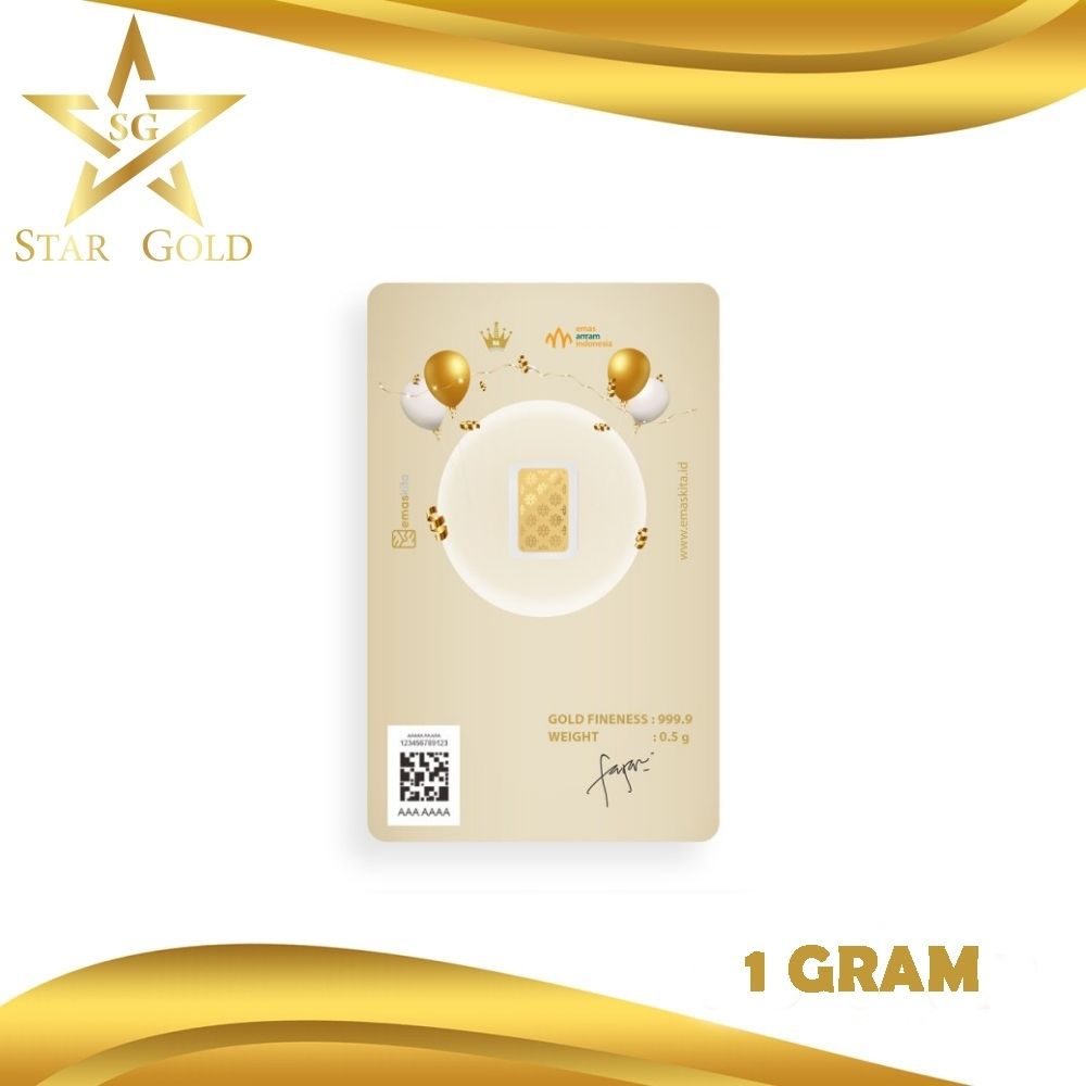 Star Gold Antam Indonesia Logam Mulia X Hartadinata Birthday Edition (0,5gr & 1gr)-2