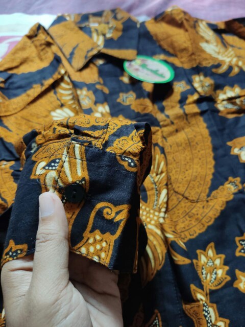 Baju Hem Pria Lengan Panjang Pekalongan Kasatriyan Kemeja Batik Solo Sragen Motif Sogan