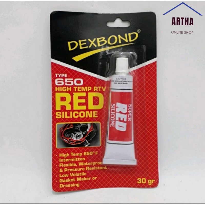Dexbond Red Silicone 30 gram - Lem Silikon Sealer Merah