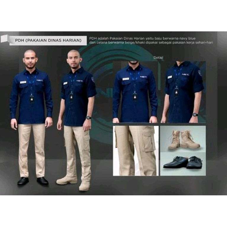 Celana Net TV Trans TV Celana Cargo Khaki Krem Celana PDH Panjang Kempol