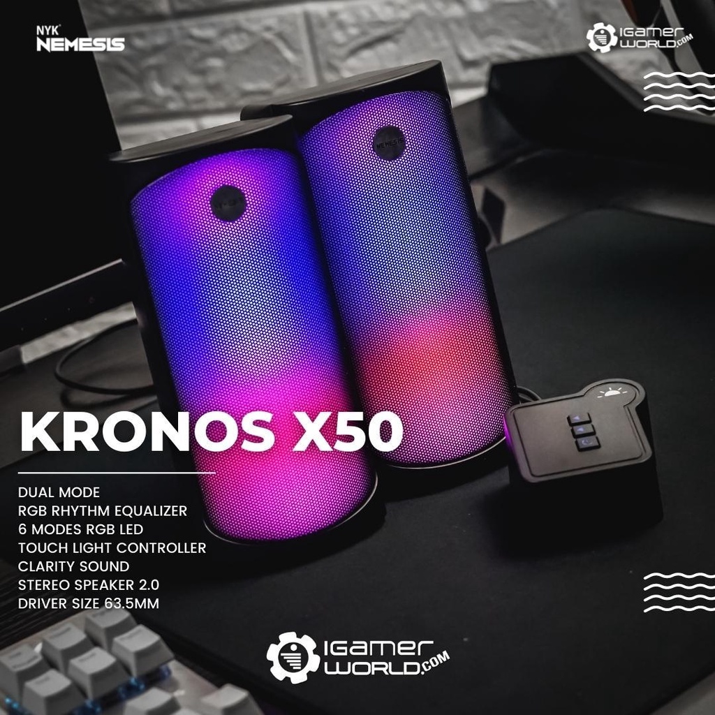 NYK Kronos X50 / X-50 Dual Mode RGB Rythm Bluetooth Gaming Speaker