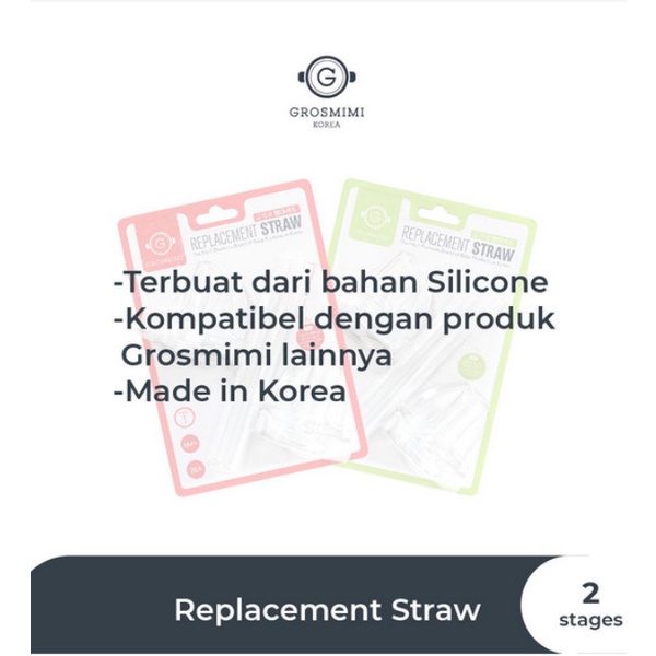 Grosmimi Replacement Straw Twin Pack