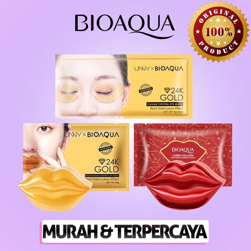 [BPOM] BIOAQUA Masker Bibir Cherry Collagen Moisturizing Essence Lip Mask 60g masker perawatan bibir