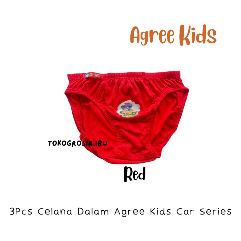 Isi 3 Pcs Celana Dalam Anak Laki Laki Cowok Agree Kids Cars Original Katun Adem 1 3 5 7 10 Tahun / Cd Celana Dalam Boxer Anak Kancut Anak Sempak Anak Laki Laki Cowok Katun Agree Kids Murah / Celana Dalam Anak Agree Kids Katun